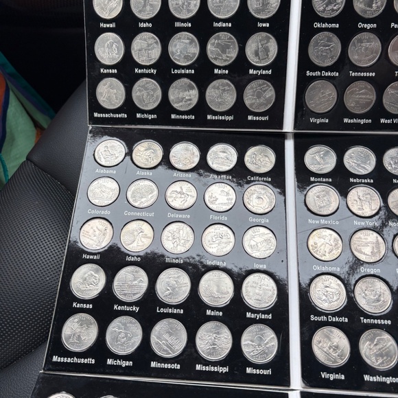 3 Full Sets of 50 State Quarter Collections with Book Holder - Picture 4 of 13